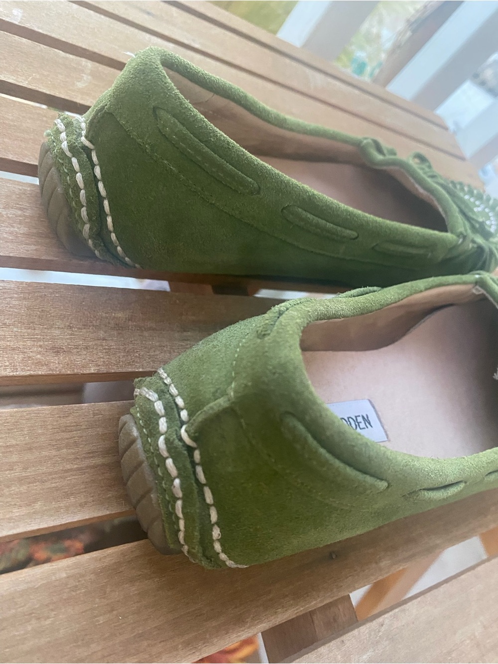 Steve Madden leather Suede Peace Moccasins Sz 6.5 loafer - Picture 4 of 9